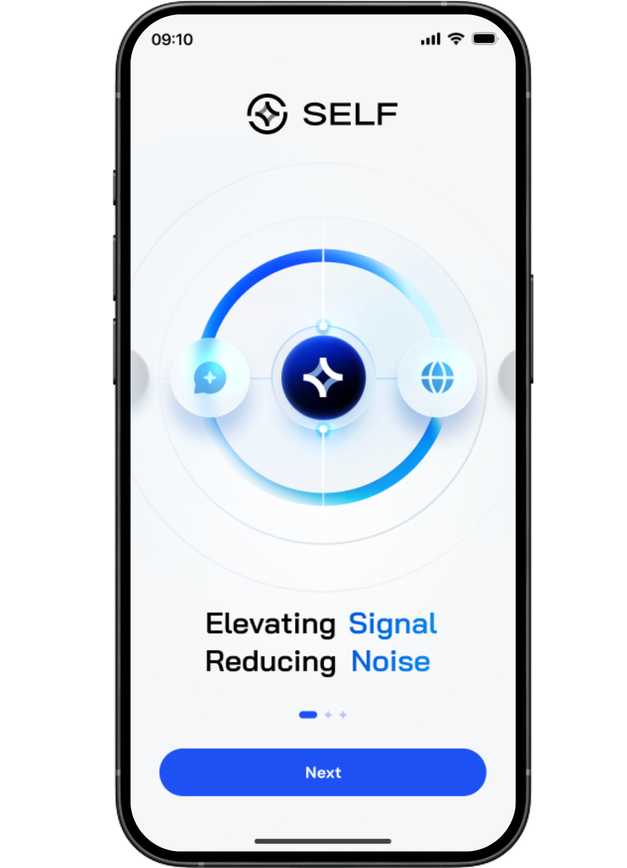 SELF Mobile App Homescreen